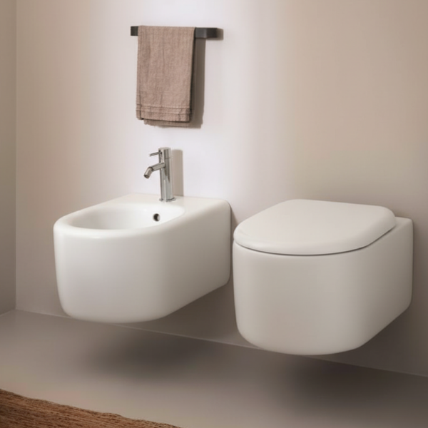 Picture of Itaca bidet, ceramic, wall hung, talco, matte, 37x53cm