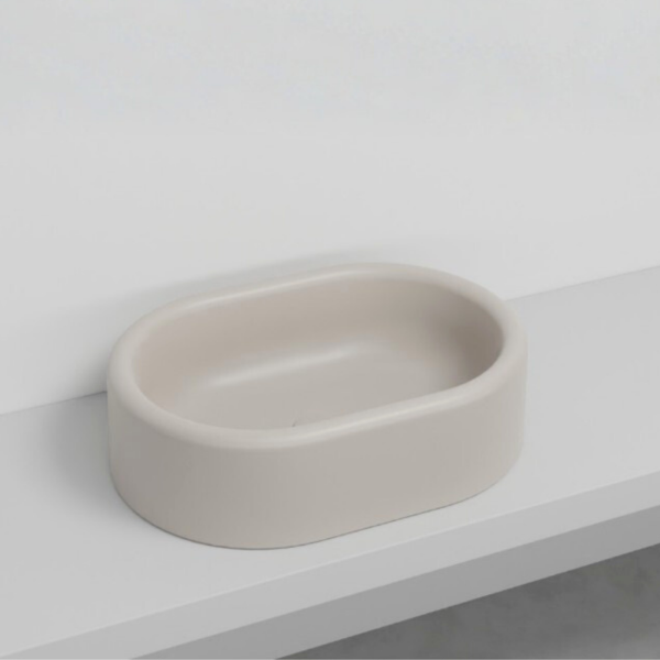 Picture of Itaca oval basin, ceramic, countertop/freestanding, avena, matte, 65x45 cm