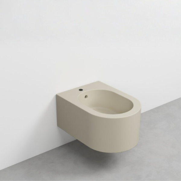 Picture of Otis bidet, ceramic, wall hung, linen matte, 38.5x56 cm