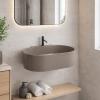 Picture of Otis oval basin, ceramic, wall hung, talpa glossy, 60x46cm