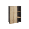 Picture of Library, core, wood, grey/brown, 80x35x110cm