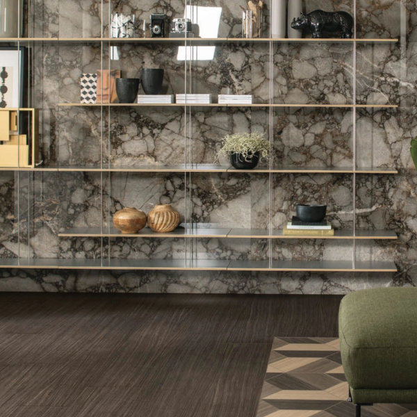 Picture of Floor tile nature mood, marble effect, glossy, 6mm 120x280
