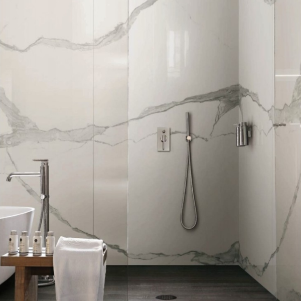 Picture of Floor tile classici statuario, marble effect, glossy, 6mm 120x260