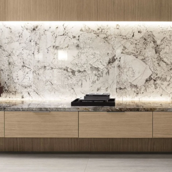 Picture of Floor tile nature mood, marble effect, glossy, 9mm 60x120