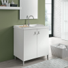 Picture of Rectangular laundry sink, wall hung, white, 78x60 cm