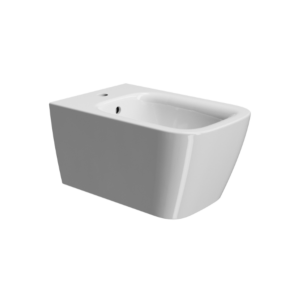 Picture of Nubes bidet, ceramic, wall hung, white, glossy, 55x35 cm