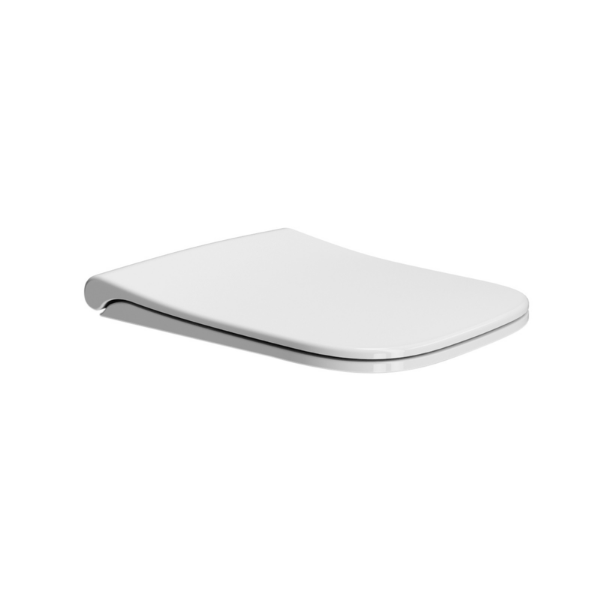 Picture of Nubes seat cover, soft close, white, glossy, 44x35 cm