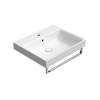Picture of Nubes rectangular basin, ceramic, built in/wall hung, white, glossy, 60x50 cm
