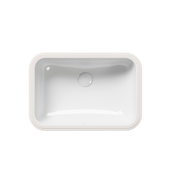 Picture of Pura rectangular basin, ceramic, under-counter, white, glossy, 55x38 cm