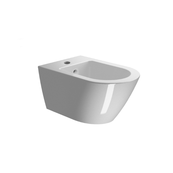 Picture of Kube x bidet, ceramic, wall hung, white, glossy, 55x36 cm
