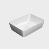 Picture of Nubes rectangular basin, ceramic, freestanding, white, glossy, 50x38 cm