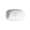 Picture of Nubes oval basin, ceramic, freestanding, white, glossy, 60x38 cm