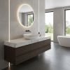 Picture of Nubes oval basin, ceramic, freestanding, white, glossy, 60x38 cm