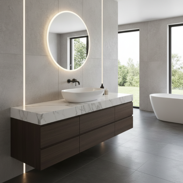 Picture of Nubes oval basin, ceramic, freestanding, white, glossy, 60x38 cm