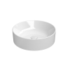Picture of Kube x round basin, ceramic, countertop, white, glossy, 45 cm