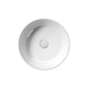 Picture of Kube x round basin, ceramic, countertop, white, glossy, 45 cm