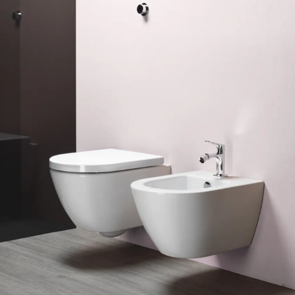 Picture of Pura bidet, ceramic, wall hung, white, glossy, 50x36 cm
