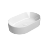 Picture of Kube x oval basin, ceramic, freestanding, white, glossy, 60x37 cm