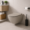 Picture of Pura wc, ceramic, wall hung, light brown, matte, 55x36 cm