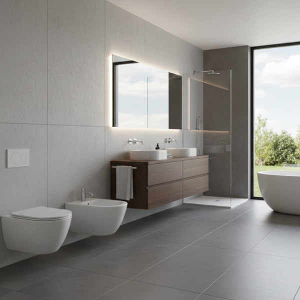 Picture of Pura bidet, ceramic, wall hung, white, glossy, 55x36 cm
