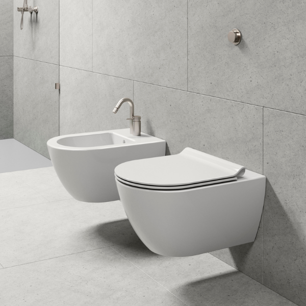 Picture of Pura wc, ceramic, wall hung, white, matte, 55x36 cm
