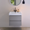 Picture of Nubes rectangular basin, ceramic, built in/wall hung, white, glossy, 70x40 cm