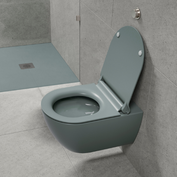 Picture of Pura wc, ceramic, wall hung, agave, matte, 55x36cm
