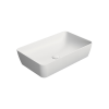 Picture of Nubes rectangular basin, ceramic, freestanding, white, matte, 60x38cm