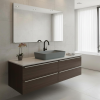 Picture of Nubes rectangular basin, ceramic, freestanding, agave, matte, 60x38 cm