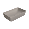 Picture of Nubes rectangular basin, ceramic, freestanding, light brown, matte, 60x38cm