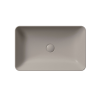 Picture of Nubes rectangular basin, ceramic, freestanding, light brown, matte, 60x38cm