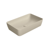 Picture of Nubes rectangular basin, ceramic, freestanding, light beige matte, 60x38cm