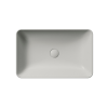 Picture of Nubes rectangular basin, ceramic, freestanding, light grey, matte, 60x38cm