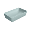 Picture of Nubes rectangular basin, ceramic, freestanding, ice mint, matte, 60x38cm