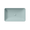 Picture of Nubes rectangular basin, ceramic, freestanding, ice mint, matte, 60x38cm