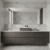 Picture of Nubes rectangular basin, ceramic, freestanding, dark brown, matte, 60x38 cm