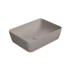 Picture of Nubes rectangular basin, ceramic, freestanding, light brown, matte, 50x38cm