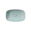Picture of Nubes rectangular basin, ceramic, freestanding, ice mint matte, 60x38 cm