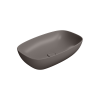 Picture of Nubes rectangular basin, ceramic, freestanding, dark brown, matte, 60x38cm