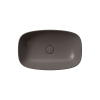 Picture of Nubes rectangular basin, ceramic, freestanding, dark brown, matte, 60x38cm