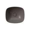 Picture of Nubes rectangular basin, ceramic, freestanding, dark brown, matte, 40x35 cm
