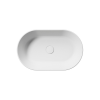 Picture of Kube x oval basin, ceramic, freestanding, white, matte, 60x37 cm