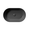 Picture of Kube x oval basin, ceramic, freestanding, anthracite, matte, 60x37cm