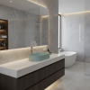 Picture of Kube x oval basin, ceramic, freestanding, ice mint, matte, 60x37 cm