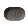 Picture of Kube x oval basin, ceramic, freestanding, dark brown, matte, 60x37cm