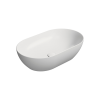 Picture of Pura oval basin, ceramic, freestanding, white, matte, 60x37cm