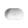Picture of Pura oval basin, ceramic, freestanding, white, matte, 60x37cm