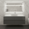 Picture of Pura oval basin, ceramic, freestanding, white, matte, 60x37 cm