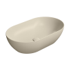 Picture of Pura oval basin, ceramic, freestanding, light beige, matte, 60x37cm