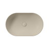 Picture of Pura oval basin, ceramic, freestanding, light beige, matte, 60x37cm